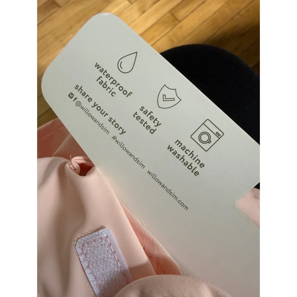 NEW Willow + Sim pale pink scallop shell ruffle bib